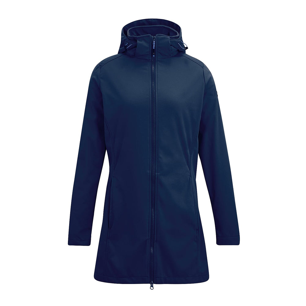 Regatta Womens Softshell Waterproof Longline Jacket with Detachable Hood (Size 14) - Navy