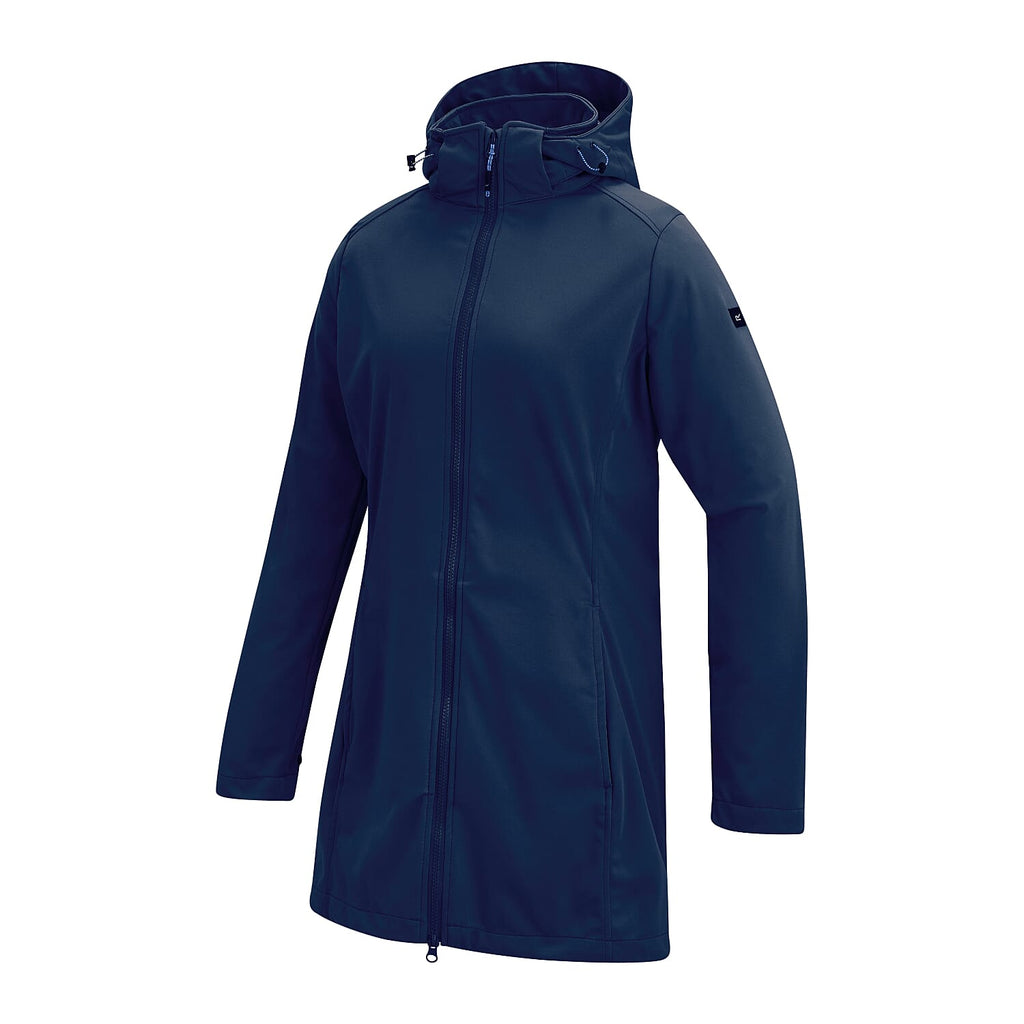 Regatta Womens Softshell Waterproof Longline Jacket with Detachable Hood (Size 14) - Navy