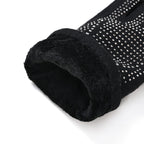 Cashmere Gloves with Rhinestone -Black