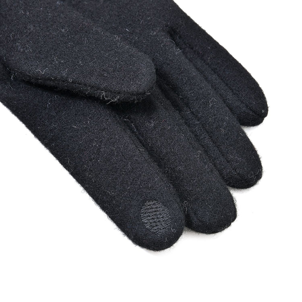 Cashmere Wool Winter Gloves - Black