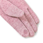 Luxury Cashmere Wool Gloves With Button Detailing and Fleece Lining - Pink