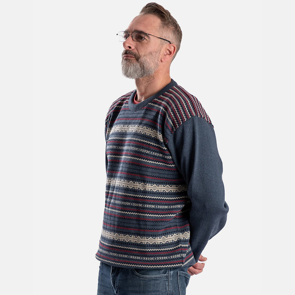 Cavallio Cotton Knitted Jumper (Size L) - Petrol Blue