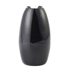 Ceramic Backflow Incense Holder with 120 Incense Cones, 30 sticks, Tweezer and Base - Black