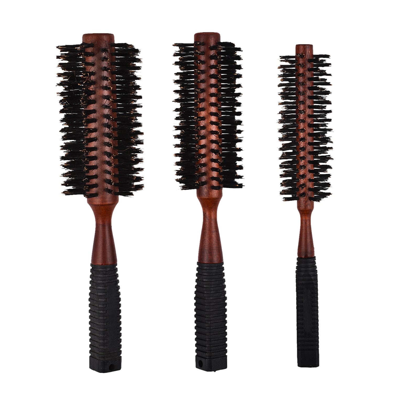Cetuem Set of 3 Professional Round Trio Hair Brush Set ( Size-4cm, 5cm, and 6cm Brush Radius)