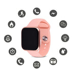 Challenger- LCD Smart Watch with Peach Colour Strap