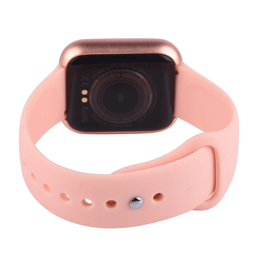 Challenger- LCD Smart Watch with Peach Colour Strap
