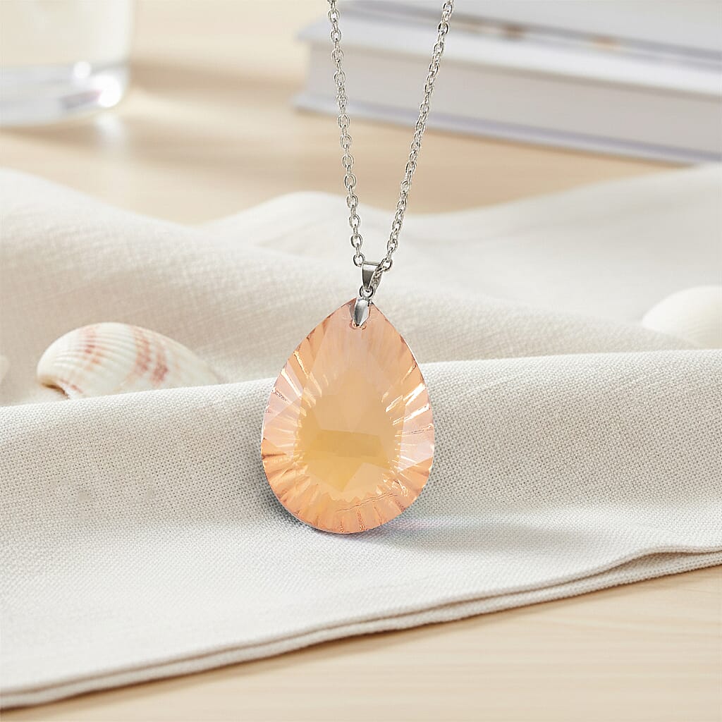 RC01-15 Pendant with Chain (Size 24) Pure White Stainless Steel