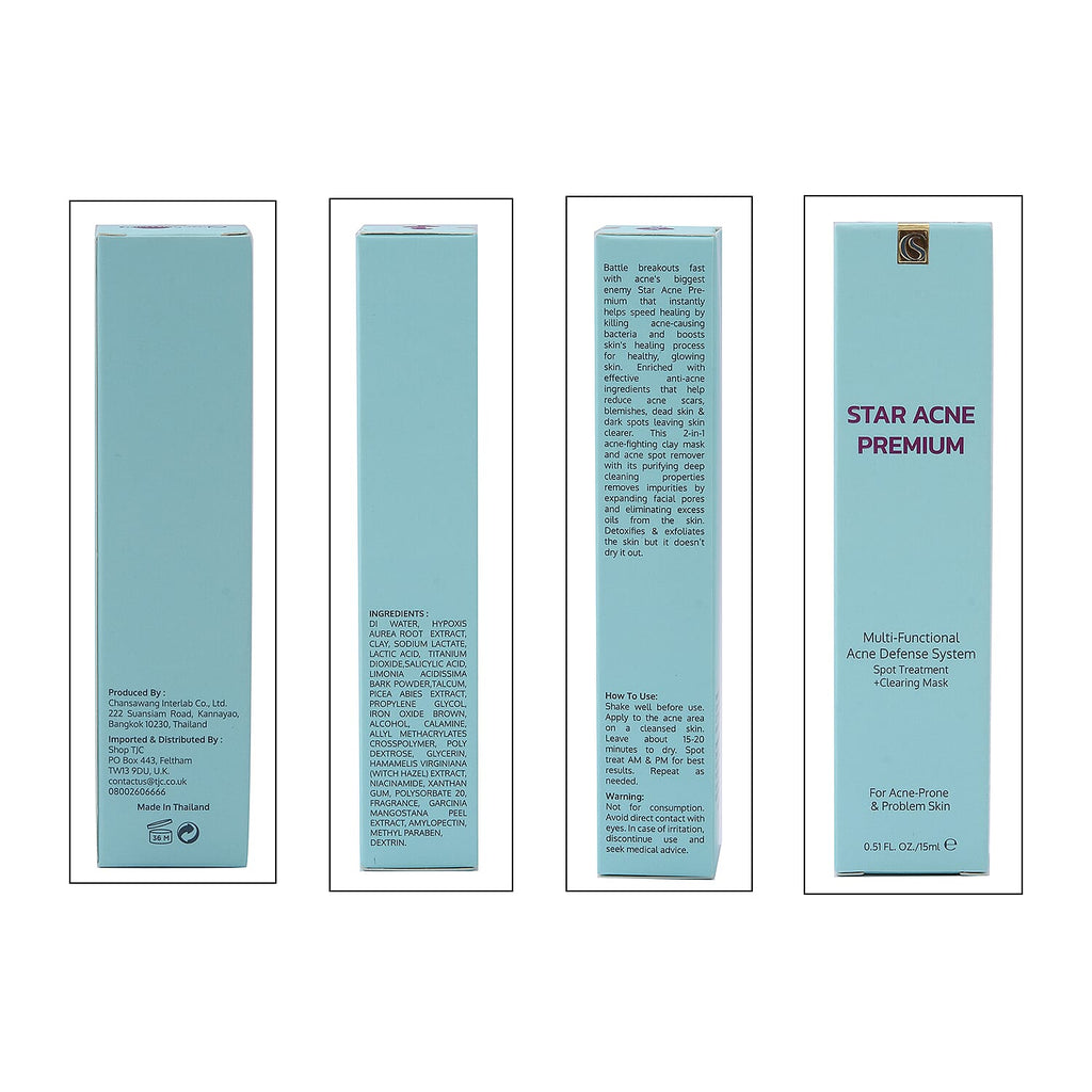 ChanSawang- Star Acne Premium-Spot Treatment - Clearing Mask - 15ml