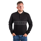 Charles Norton Cotton Blend Polo Sweatshirt  - Black