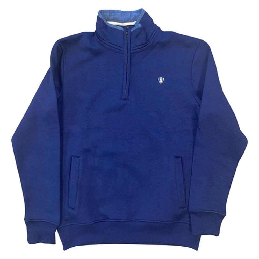 Charles Norton Cotton Quarter Zip Sweatshirt (Size M) - Navy