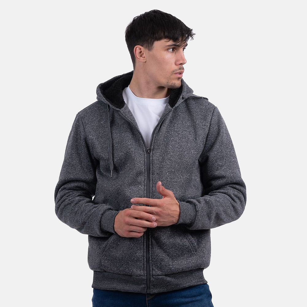 Charles Norton Fur Lined Hooded Jacket (Size L) - Charcoal