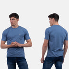 Charles Norton Chest Pocket T-Shirt (Size XXL, Fit 24 to 26) - Blue