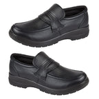 Charles Southwell DEREK Mens Wide Fitting Slip on Shoe (Size 6) - Black