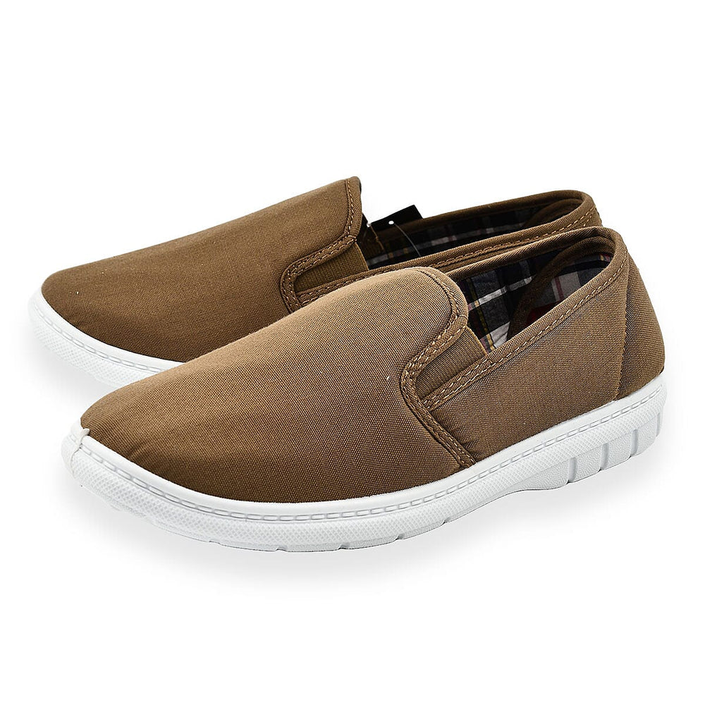 Charles Southwell Mens Brett Canvas Shoes (Size 7) - Taupe