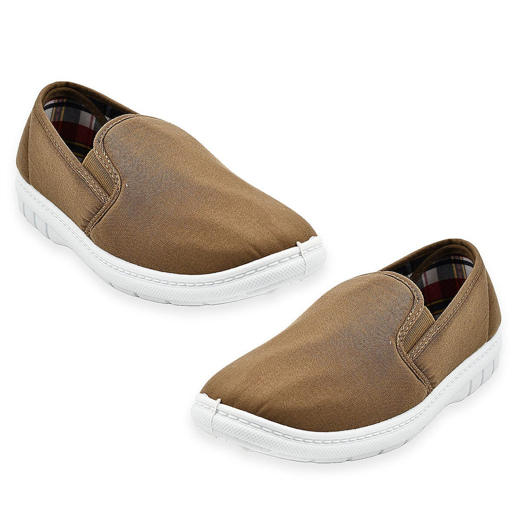 Charles Southwell Mens Brett Canvas Shoes (Size 7) - Taupe