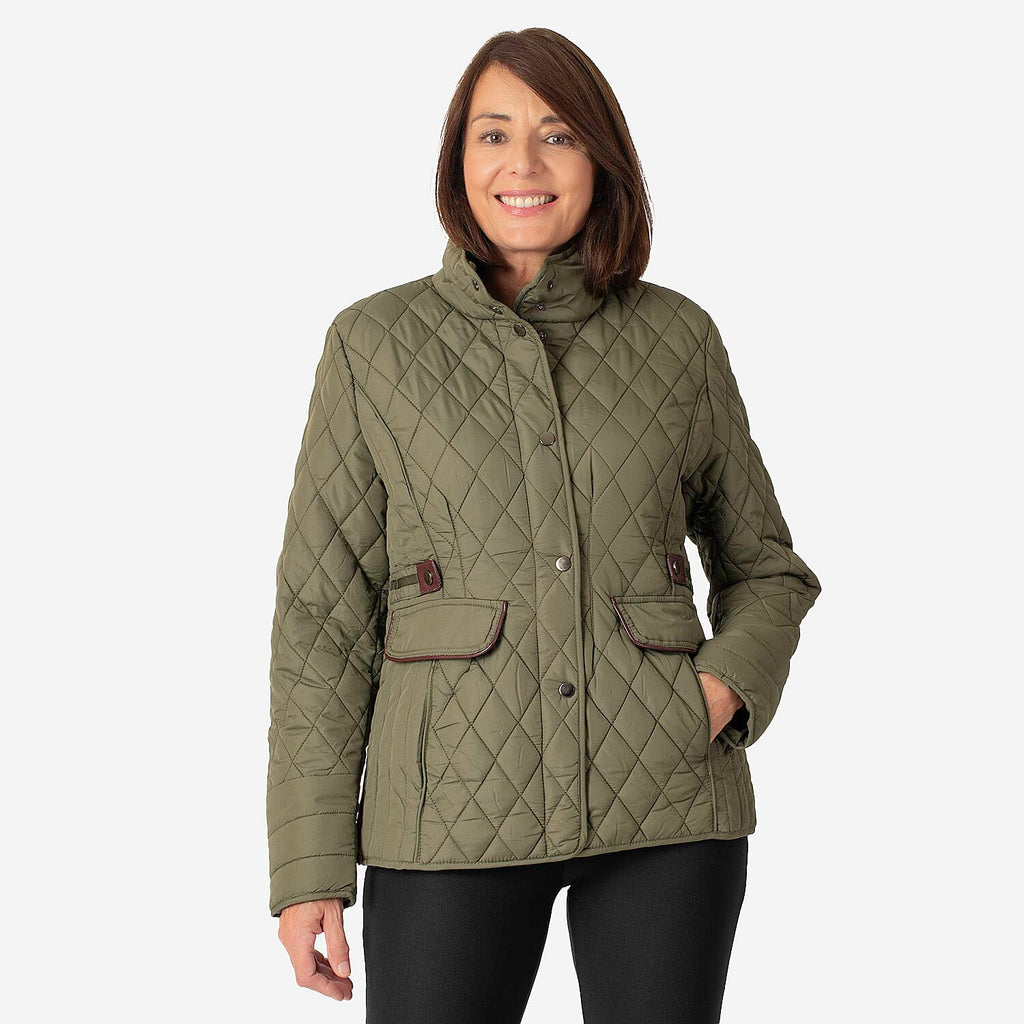 Charlotte West Autumn Winter GREENWICH Quilted Jacket (Size 16) - Green