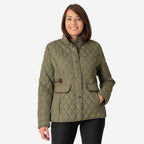 Charlotte West Autumn Winter GREENWICH Quilted Jacket (Size 16) - Green