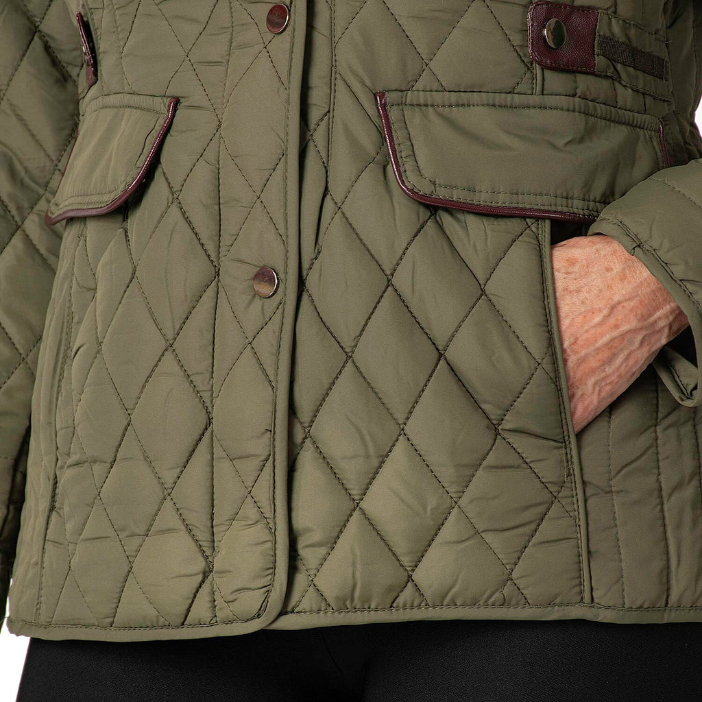 Charlotte West Autumn Winter GREENWICH Quilted Jacket (Size 16) - Green