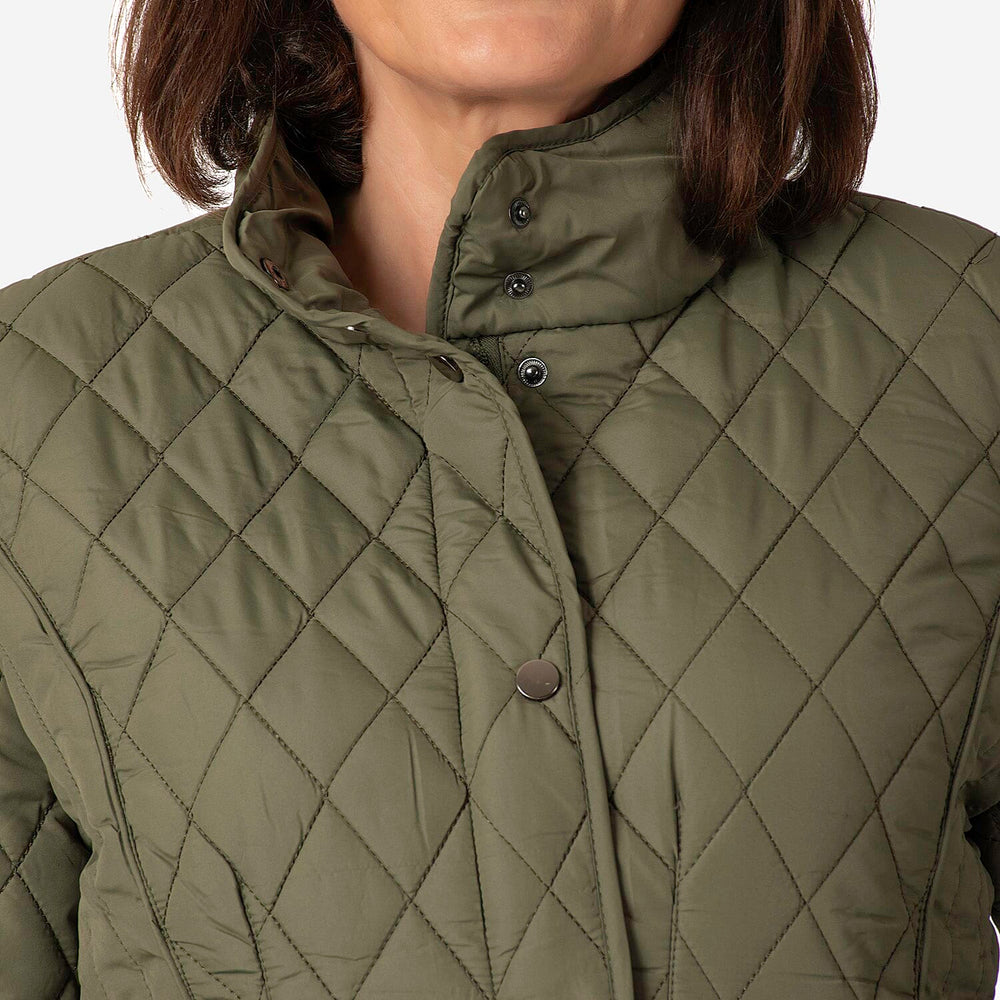 Charlotte West Autumn Winter GREENWICH Quilted Jacket (Size 16) - Green