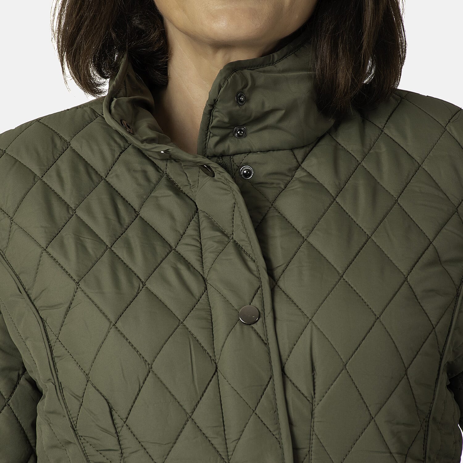 Charlotte West Autumn Winter GREENWICH Quilted Jacket (Size 16) - Green