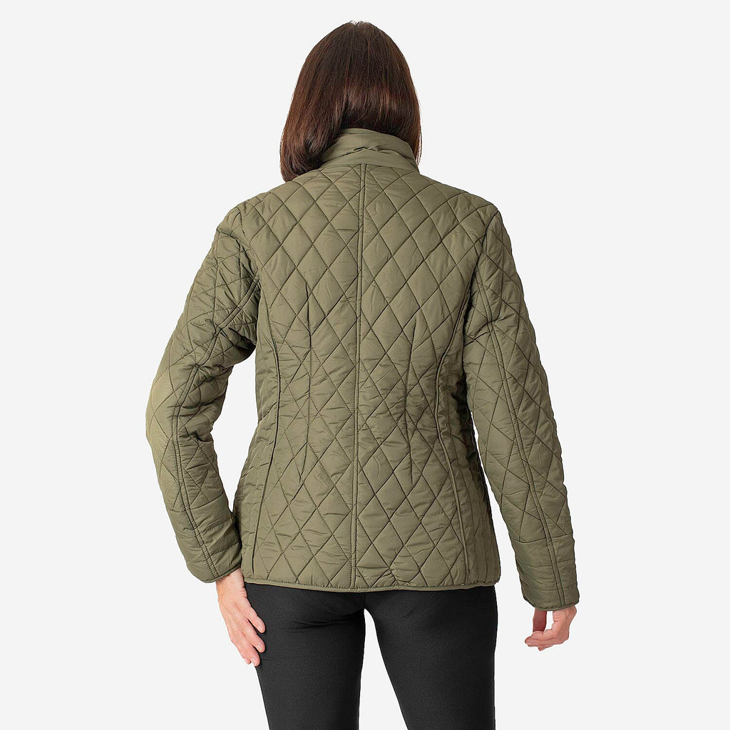Charlotte West Autumn Winter GREENWICH Quilted Jacket (Size 16) - Green