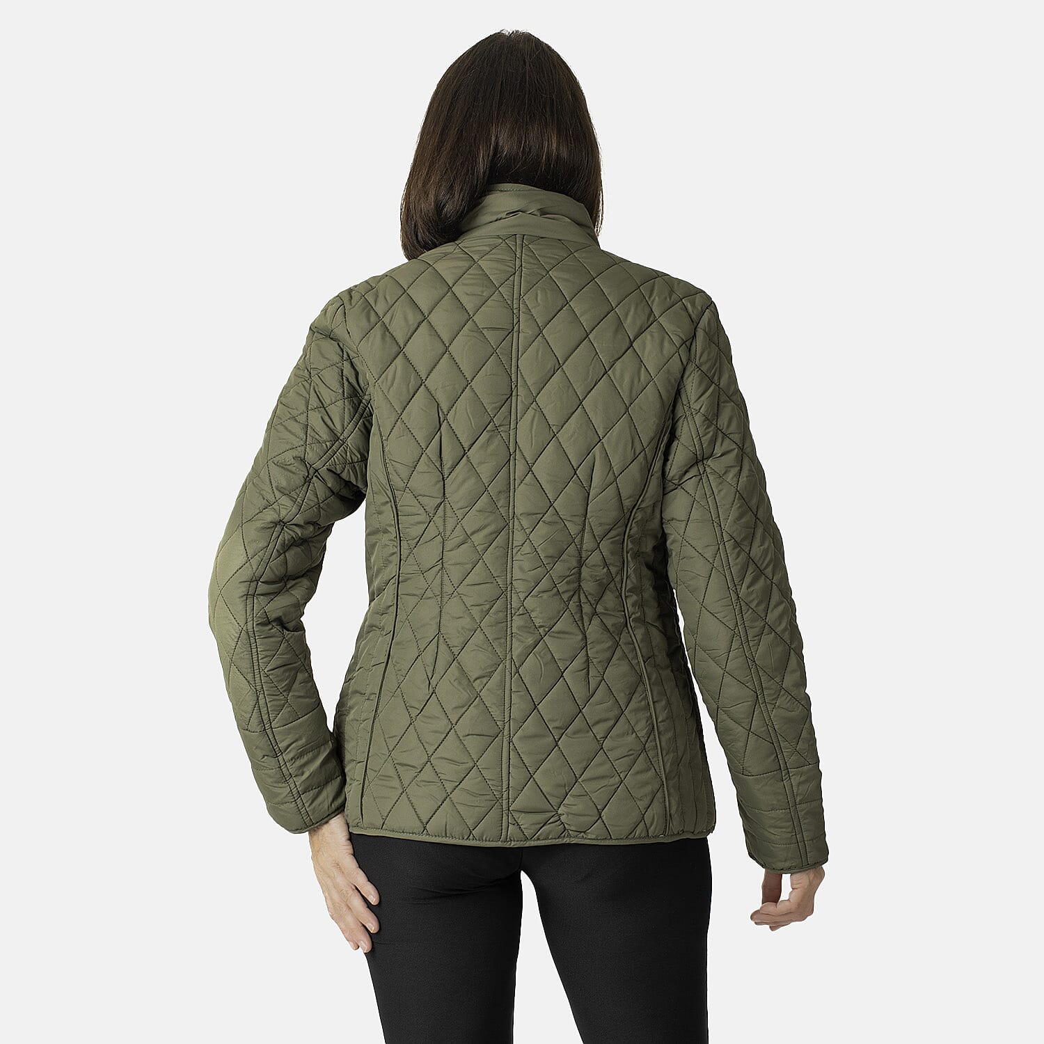 Charlotte West Autumn Winter GREENWICH Quilted Jacket (Size 16) - Green