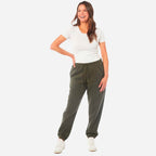 Charlotte West Women's Cotton Cuffed Jogger (Size 20-22) - Khaki