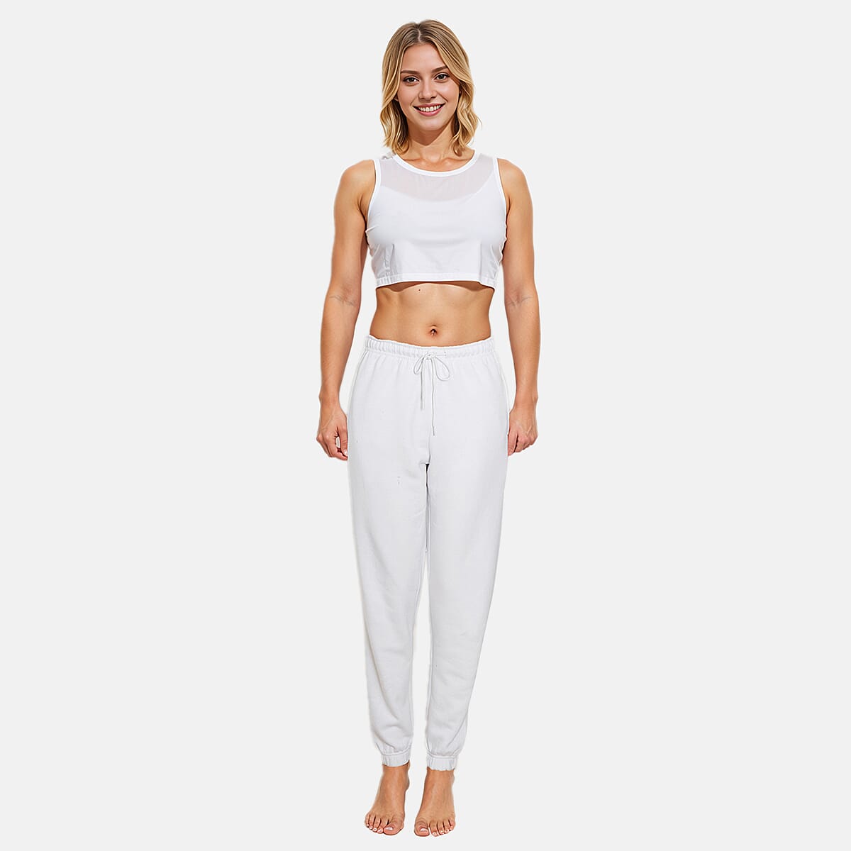 Charlotte West Ladies Cuffed Jogger (Size 8-10) - White