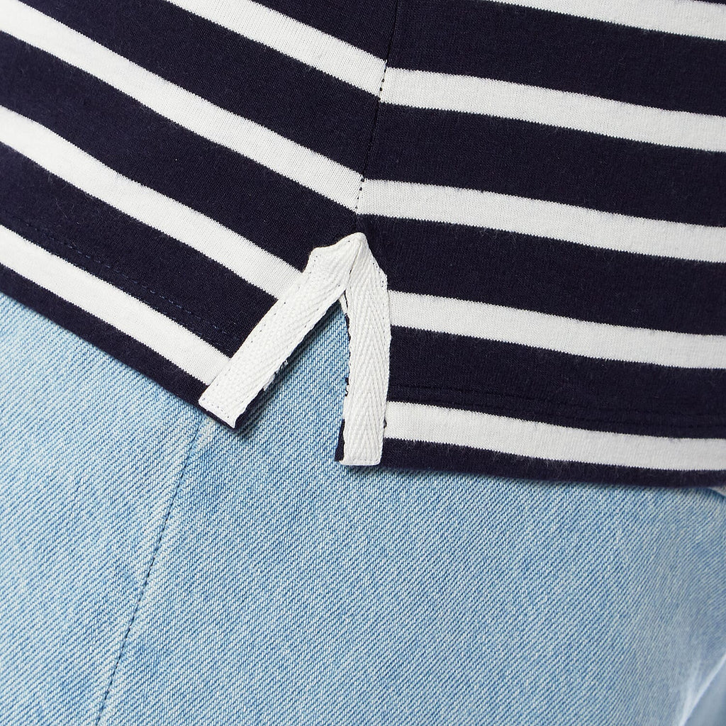 Charlotte West Ladies Striped Top (Size 12) - Navy Base & Off White Stripe