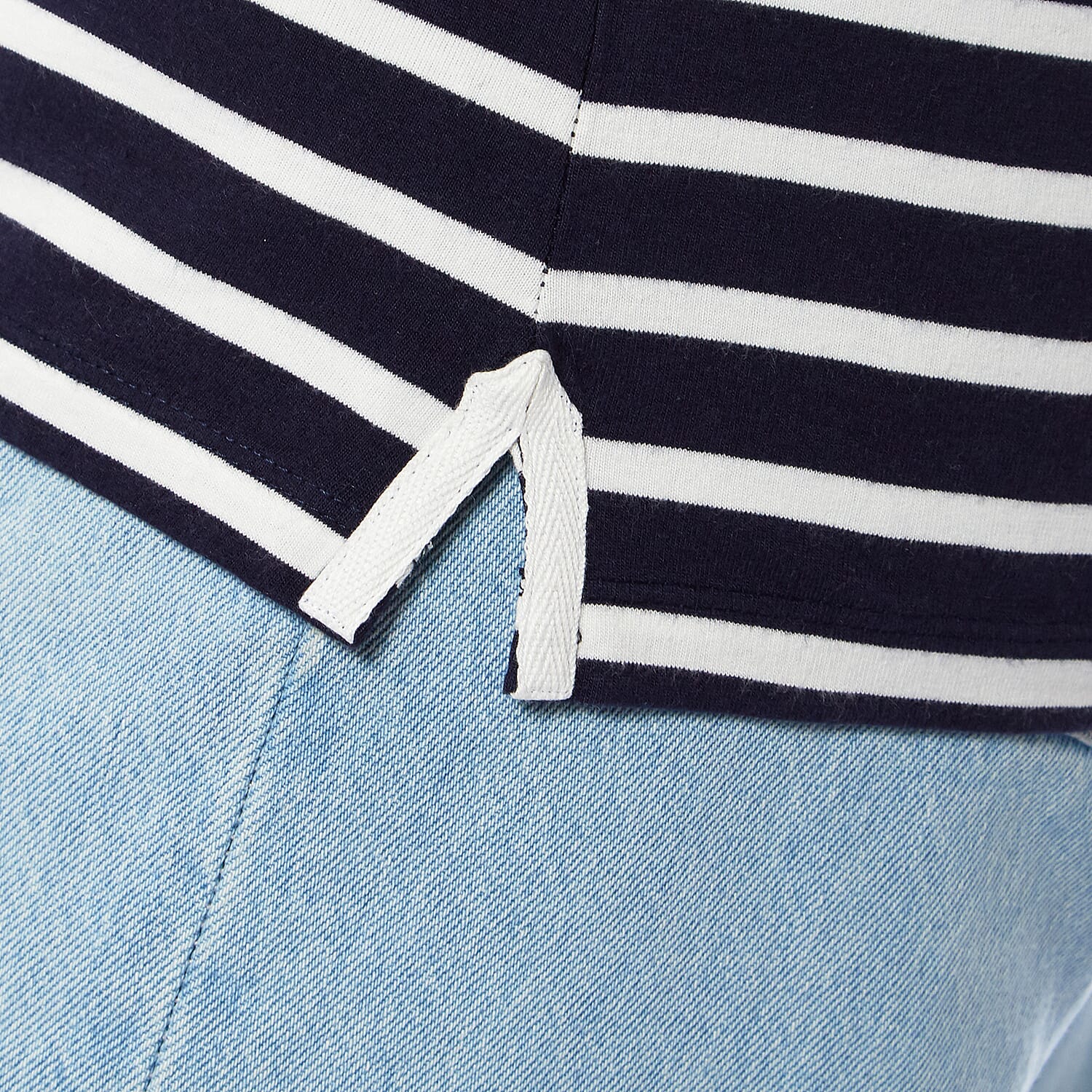 Charlotte West Ladies Striped Top (Size 20) - Navy Base & Off White Stripe