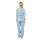 Charlotte West Cotton Knitted Top (Size 1x1 cm) - Off White Cornflower