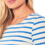 Charlotte West Cotton Knitted Top (Size 1x1 cm) - Off White Cornflower
