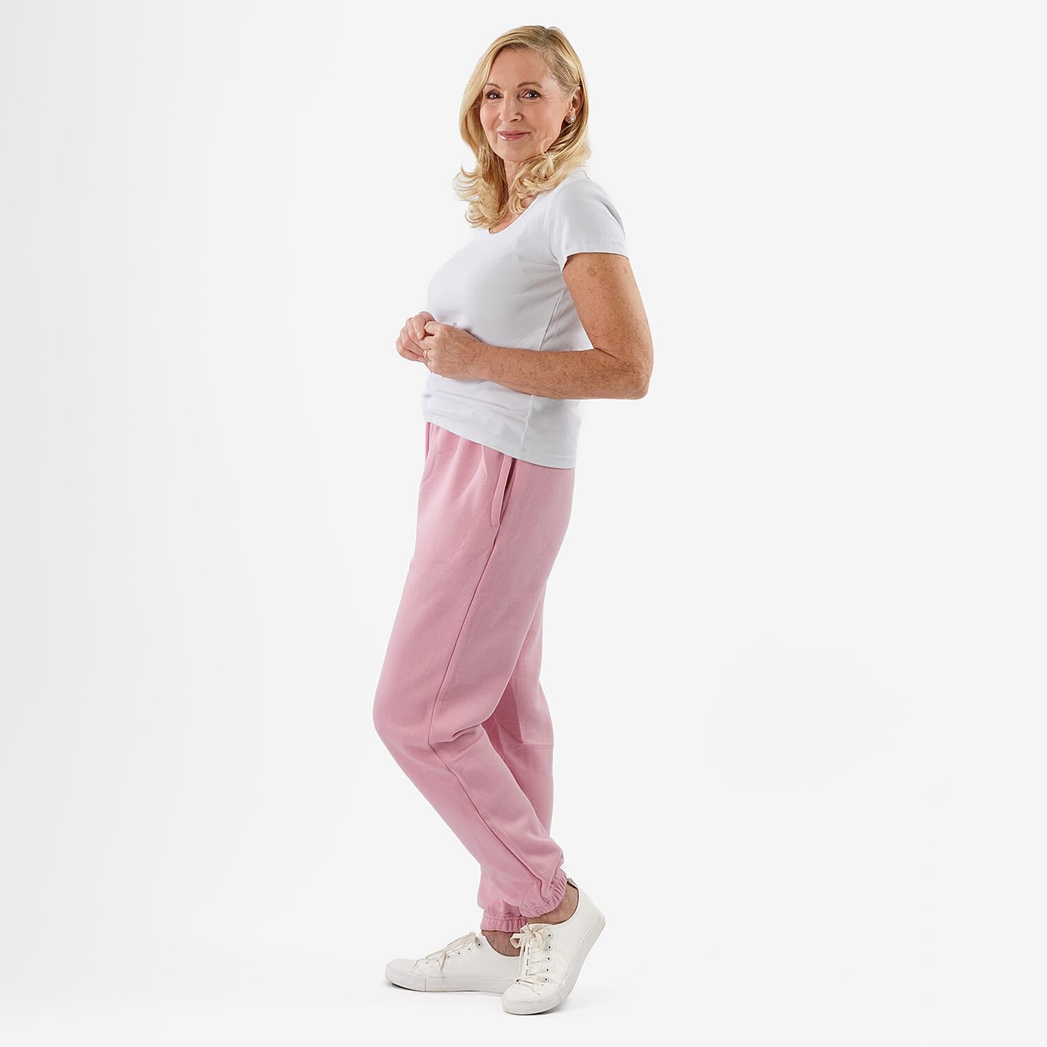 Charlotte West Ladies Cuffed Jogger (Size 8-10) - Pink