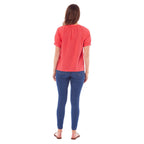Charlotte West Ladies Linen Blend Top (Size 10) - Coral