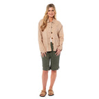 Charlotte West Ladies Linen Jacket (Size 14) - Stone