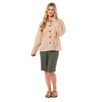 Charlotte West Ladies Linen Jacket (Size 14) - Stone