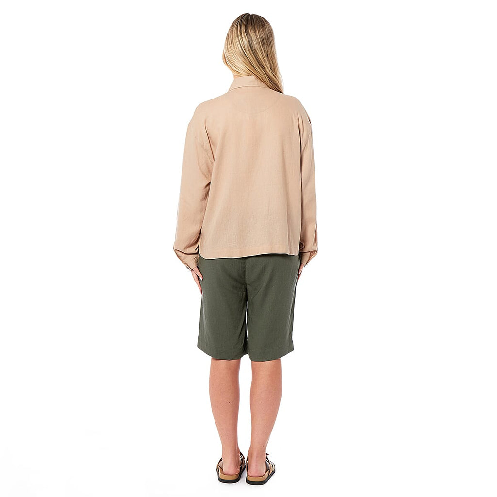 Charlotte West Ladies Linen Jacket (Size 14) - Stone