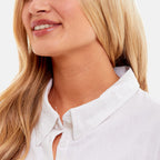 Charlotte West Ladies Casual Linen Shirt Dress (Size 12) - White