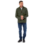 Arctic Storm Mens Waffle Quarter Zip Top with Side Pockets (Size XXXL) - Olive