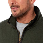 Arctic Storm Mens Waffle Quarter Zip Top with Side Pockets (Size XXXL) - Olive