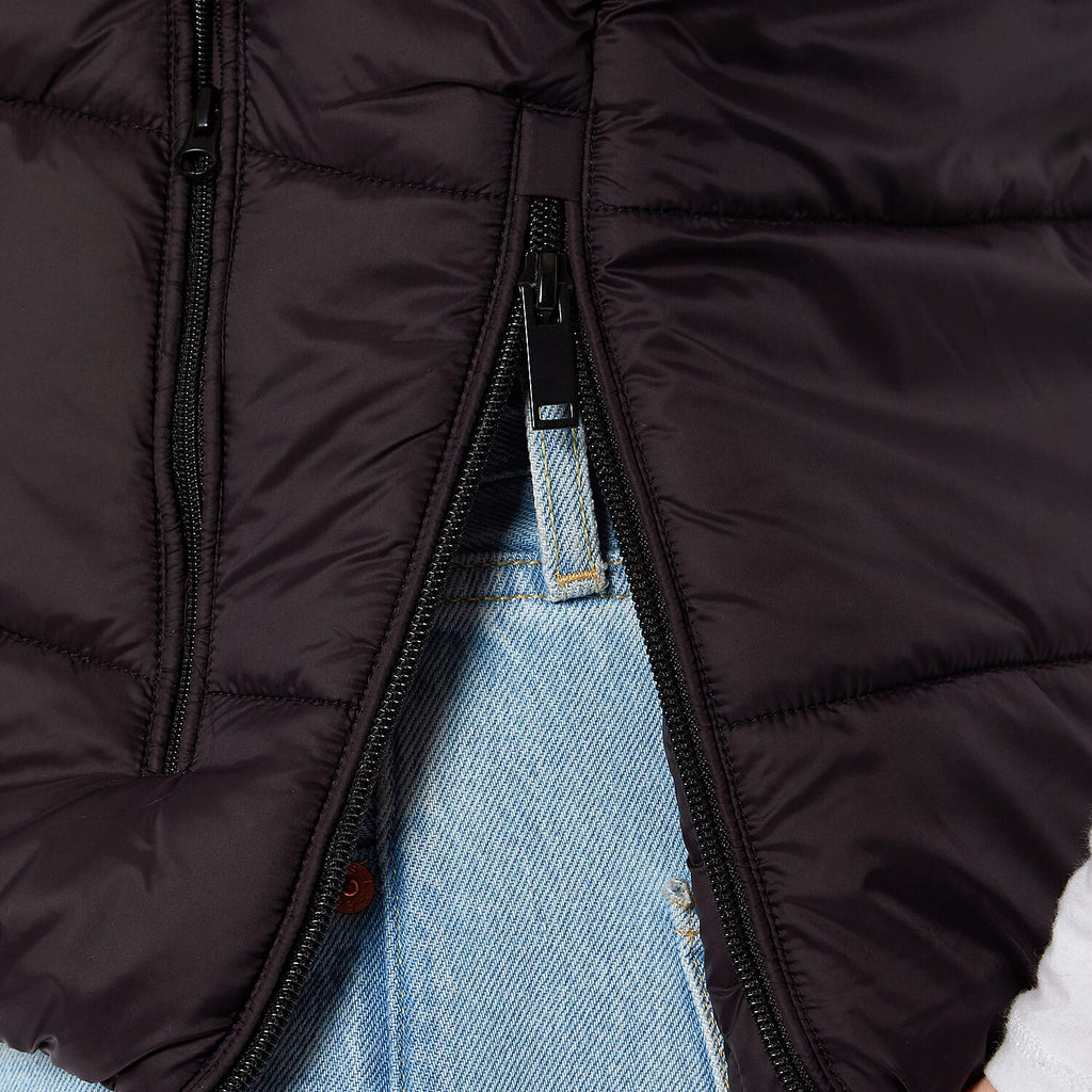 Designer Closeout - Charlotte West Padded Gilet with Hood  - Black (Size 20)- Limited Stock