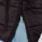 Designer Closeout - Charlotte West Padded Gilet with Hood  - Black (Size 20)- Limited Stock