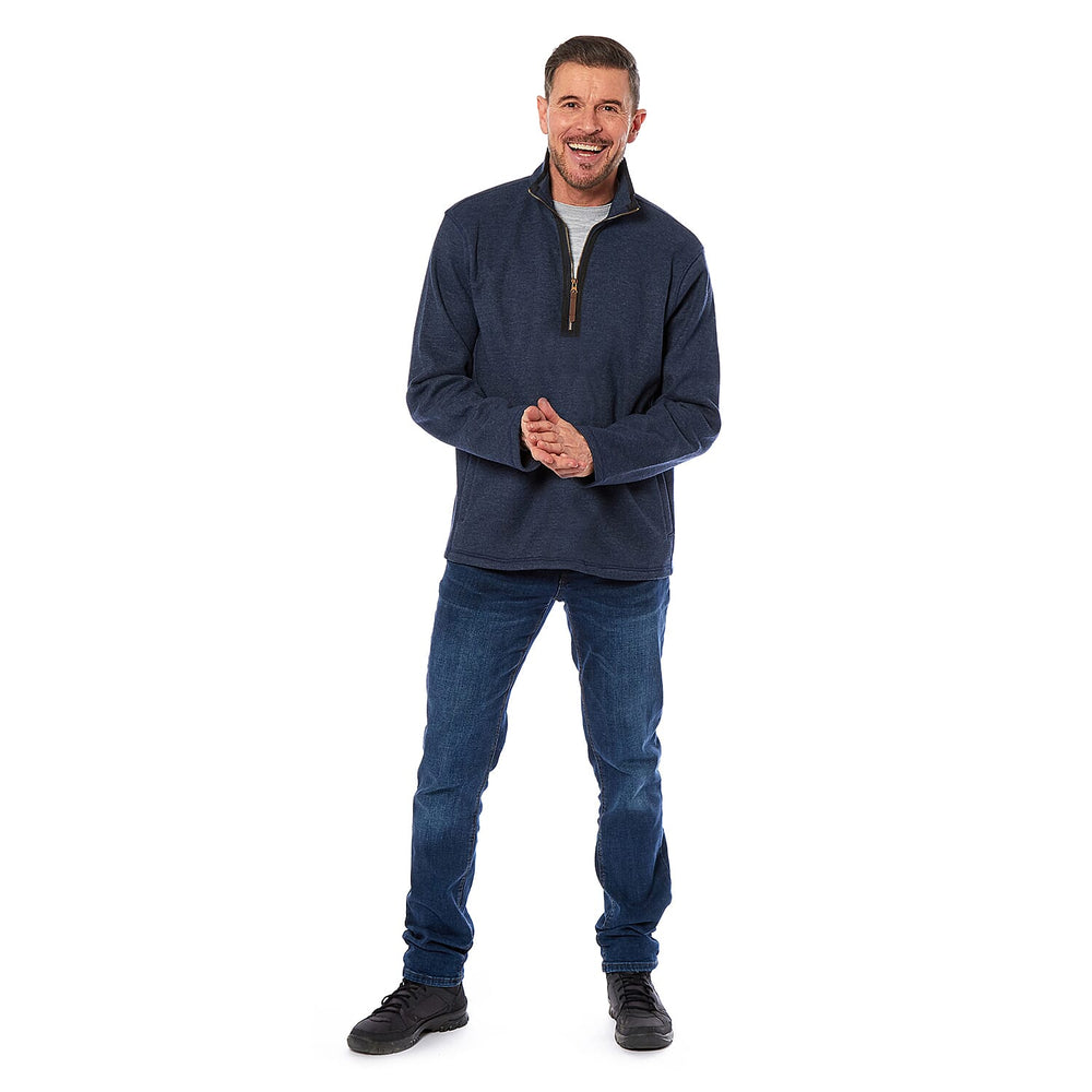 Arctic Storm Unisex Quarter Zip Top with Side Pockets (Size XL) - Navy