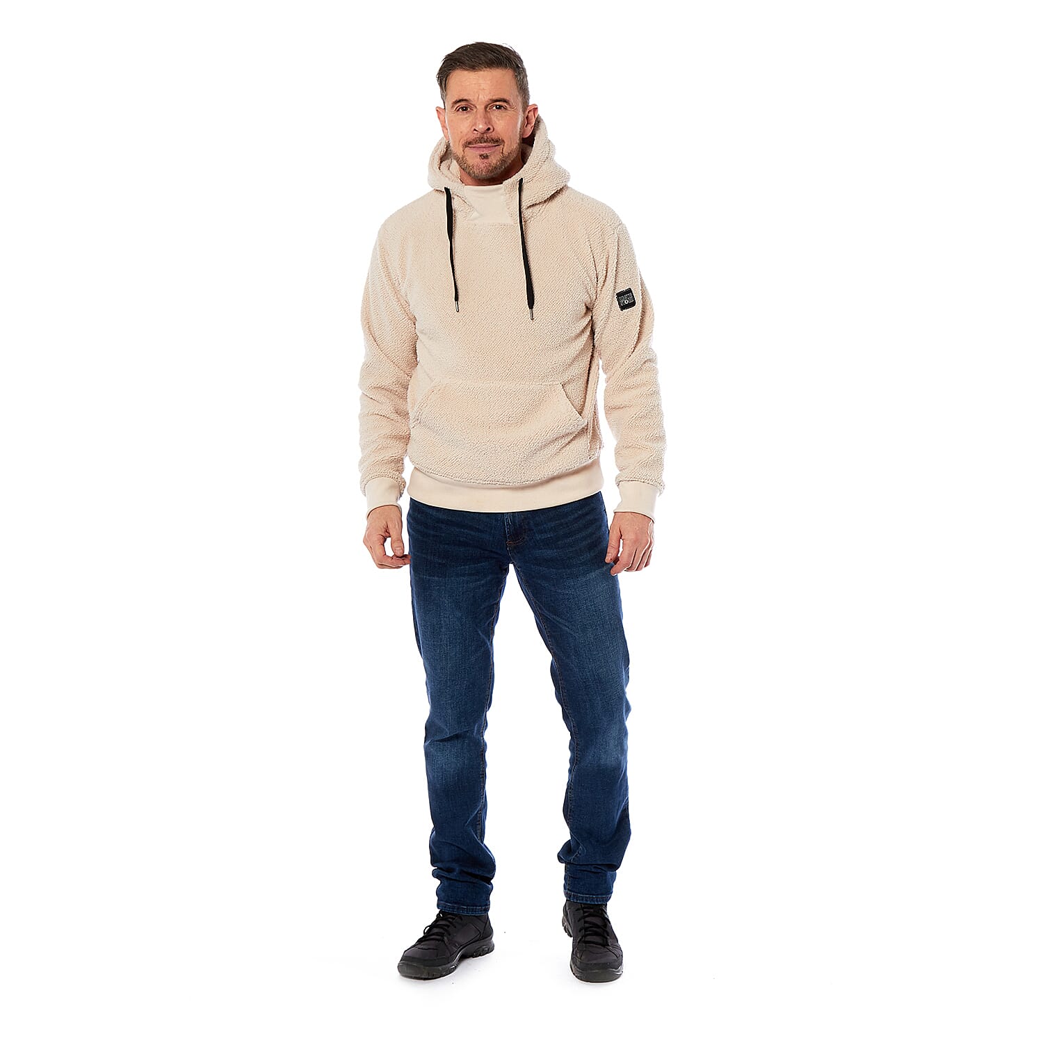 Arctic Storm Leo Fleece Unisex Hoodie - Cream