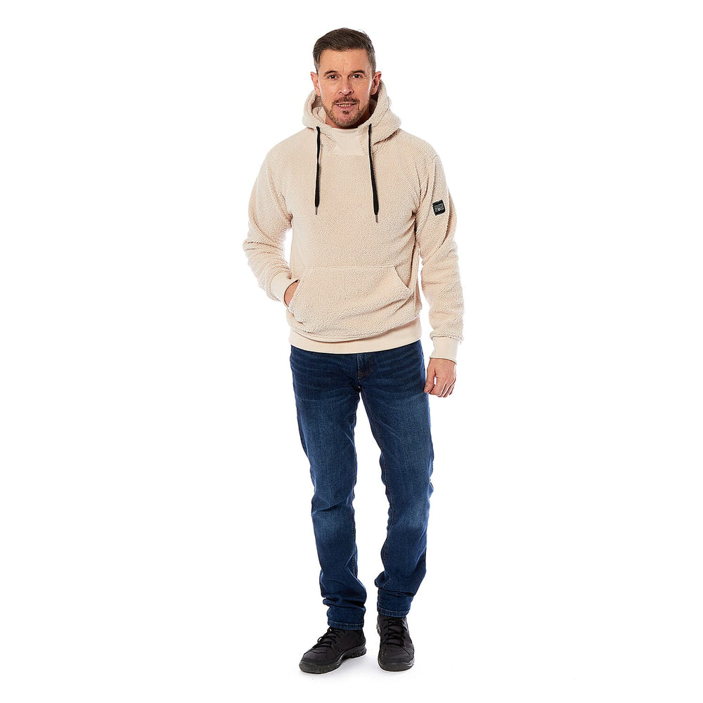 Arctic Storm Leo Fleece Unisex Hoodie - Cream
