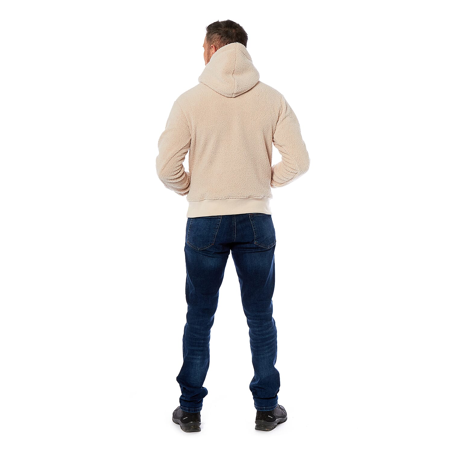Arctic Storm Leo Fleece Unisex Hoodie - Cream
