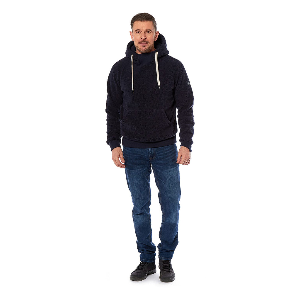 Artic storm Mens Fluffy Fleece Hoodie (Size XXL) - Navy