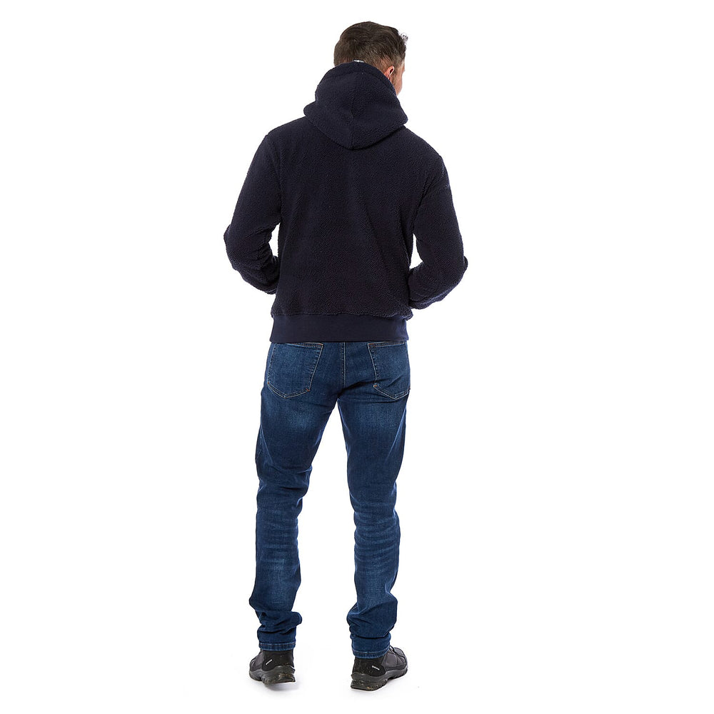 Artic storm Mens Fluffy Fleece Hoodie (Size XXL) - Navy