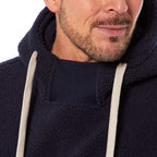 Artic storm Mens Fluffy Fleece Hoodie (Size XXL) - Navy