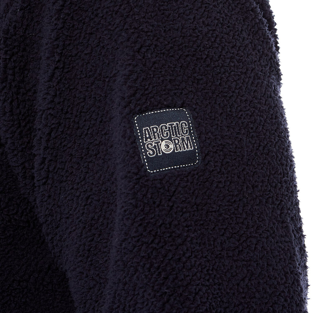 Artic storm Mens Fluffy Fleece Hoodie (Size XXL) - Navy